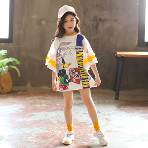 Fornitori Cinesi di Abiti <span class=keywords><strong>Estivi</strong></span> Casual a Metà Polpaccio per Bambine, Stile Europeo per Vendita Online - Product Image 3