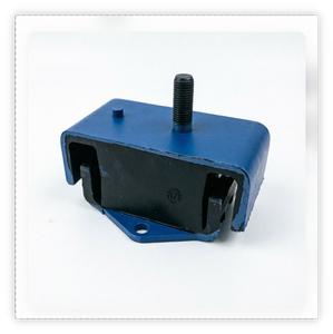 Support moteur universel bleu avec coussin en caoutchouc isolant les vibrations à boulons filetés pour bus, camions et engins de construction - Product Image 2
