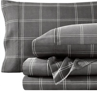 Parure de draps Queen Size de luxe 1800 fils ultra-douce en microfibre hydro-brossée toutes saisons, poches profondes, ajustement facile, 4 pièces, directement de l'usine