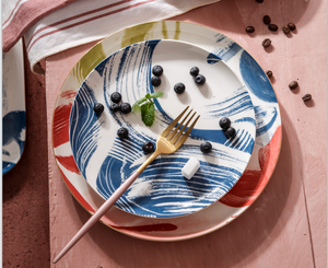 Vaisselle de restaurant en céramique blanche LovingHome Design, taille personnalisée, bol en porcelaine à motif de rose orientale avec dessin à la main - Product Image 3