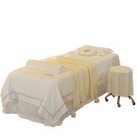 Ensemble de draps de lit de massage pour salon de beauté 4 pièces de haute qualité
