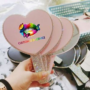 Wholesale Hand Held Vanity <b>Mirror</b> With Low MOQ Support OEM logo on the <b>Mirrors</b> - Product Image 4