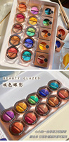 Mini palette de fards à paupières colorés pour maquillage de scène, fard à paupières scintillant, mat, pailleté doré, économique, poudre légère effet naturel