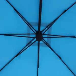 مظلة كبيرة خارجية معلقة مربعة ومضادة للأشعة فوق البنفسجية على شكل رف رفيع مظلة رومانية للفناء مظلة باراسول مع مصابيح ليد
