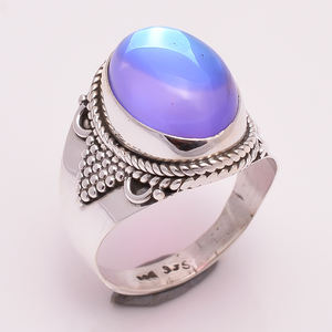 แหวนเงินดรูซี่เงินโบราณ925ทำมือเครื่องประดับแฟชั่นสำหรับผู้หญิงสำหรับงานแต่งงาน - Product Image 5