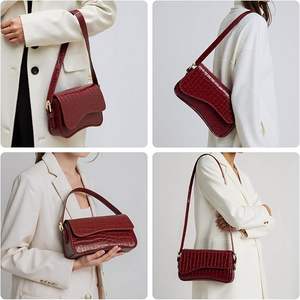 Bolso de Hombro Impermeable Ecológico Personalizado para Mujer, Bolso Bandolera de Piel Vegana con Textura de Cocodrilo, Bolso de Mano Clásico Retro con Cremallera - Product Image 5