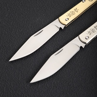 Couteau pliant de poche en acier 8Cr15MoV de haute qualité, manche en laiton, couteau de poche portable pour le camping en plein air, outil multifonctionnel EDC