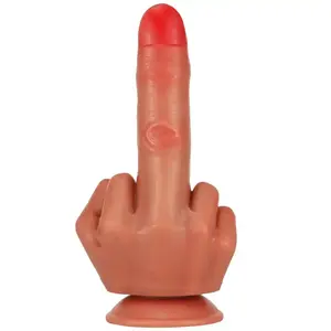 New sex products with blue veins liquid silicone middle finger shape dildo