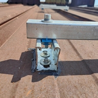 Système de montage de panneaux solaires ZAM Rail en gros pour toit incliné, support de rail pour support PV, fixation de toit métallique