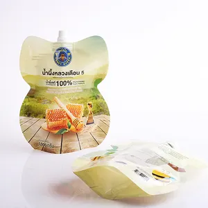 최신 모양의 유연한 액체 팩 노즐 Doypack 식품 학년 주스 플라스틱 가방 주둥이 파우치