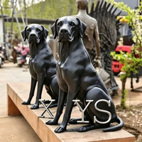 Sculptures de chiens en bronze modernes et traditionnelles sur mesure, directement de l'usine – Grandes statues de lévriers et de mops zodiacaux, moulages 3D faits à la main pour la fête des Pères