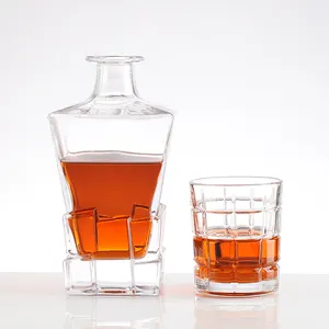 750ml wholesale clear personalised whiskey glass hennessy liquor bottle