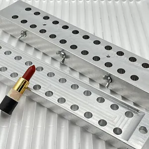 Factory custom 12.1mm silver 24 cavities aluminium lip balm lipstick filling mold 24 holes lipstick filling machine