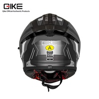 Nouveau casque de moto Qike ABS unisexe avec double visière, grand spoiler arrière, certifié 3C, pour la conduite hivernale, intégral, double D