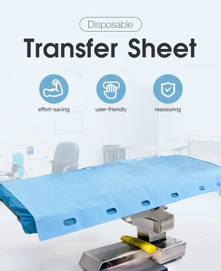Disposable Hospital Bed Patient Transfer Sheet Medical Disposable Under Pads Incontinence Transfer Pads For Adult