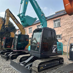 Mini tracteur Kobelco d'occasion de 7,5 tonnes SK75 pelle hydraulique sur chenilles moteur Yanmar inclus pompe à engrenages pour la vente - Product Image 4