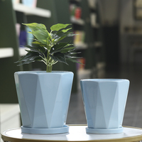 Pot de fleurs suspendu d'intérieur en céramique chinoise rose, sculpté à la main, durable, auto-arrosant, léger, écologique, avec trou de drainage pour jardin