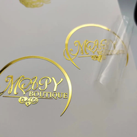 Autocollants en papier doré personnalisés en gros, étiquettes décoratives transparentes imperméables imprimées pour le branding et les logos de produits