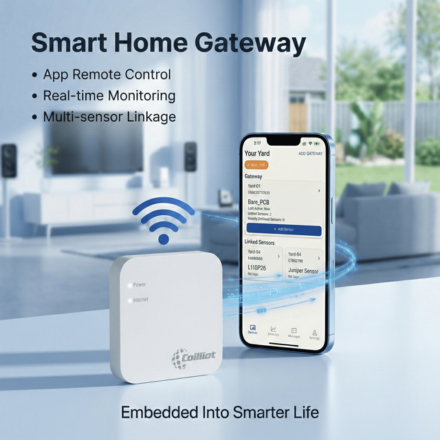 Wifi Long Range RF USB Smart Home Gateway Hub Wireless Bridge with Coiliiot APP Remote Control FCC ID Certified Custom MQTT