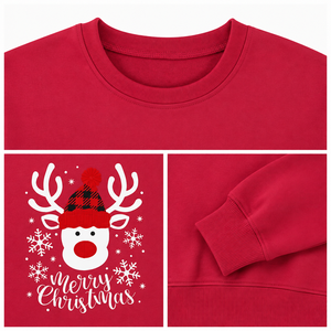 Suéter Navideño Personalizado con Logotipo, Suéter de Cuello Redondo de Manga Larga con Estampado de Reno y Copo de Nieve, Suéter Navideño Feo al por Mayor OEM - Product Image 2
