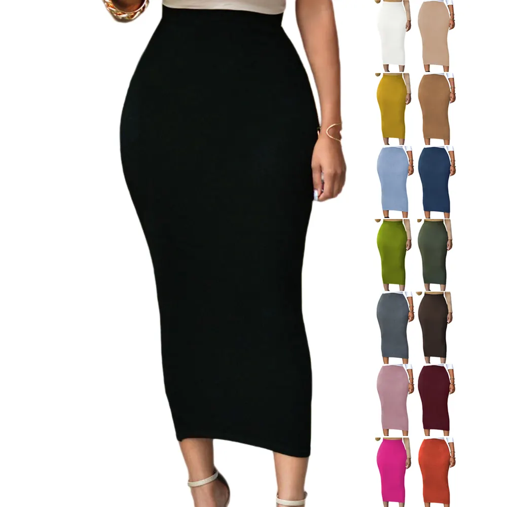 Women Hot Sale High-waisted Bodycon Pencil Skirt For Winter