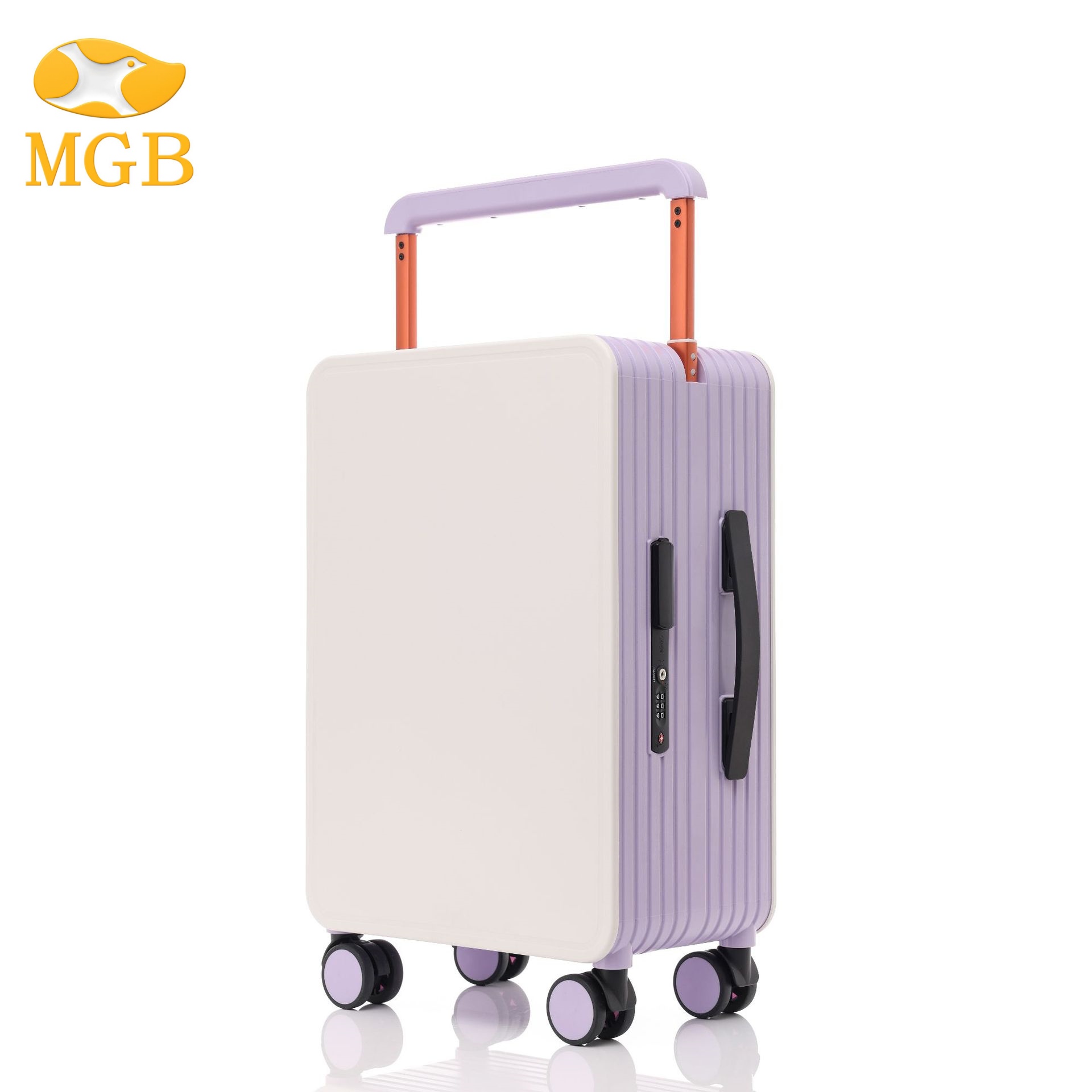 White/Lavender Color-block