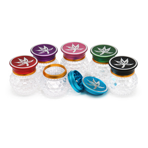 Nouveau Broyeur à herbes et tabac 2-<span class=keywords><strong>en</strong></span>-<span class=keywords><strong>1</strong></span> <span class=keywords><strong>en</strong></span> alliage d'aluminium à 3 parties avec grand pot de rangement <span class=keywords><strong>en</strong></span> verre, Accessoires pour fumeurs, Stock UE - Product Image 5