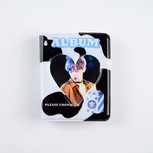 Tùy chỉnh thiết kế 28 túi Kpop photocard thu thập cuốn sách tùy chỉnh PVC Hollow Album ảnh với nút