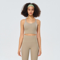Nouveaux soutiens-gorge de sport pour femmes à haute élasticité et dos croisé, maillots de bain de plage triangulaires anti-choc pour femmes