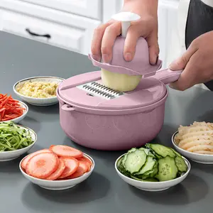 Đa chức năng nhà bếp hộ gia đình Shredder Hướng dẫn sử dụng Slicer khoai tây nghiền nấu ăn nhà bếp cắt