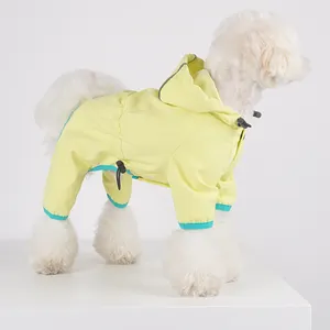 ملابس كلاب صغيرة متناسقة لطيفة ، معطف مطر للحيوانات الأليفة ، صفراء ، معطف واق من المطر ، كلب