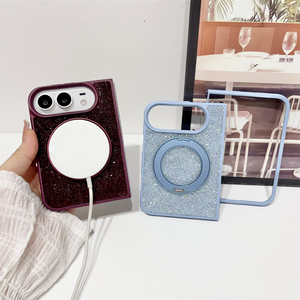 Funda de Teléfono de Lujo con Cristales Brillantes para iPhone DUO, con Anillo Giratorio de 360 Grados, Magnética, con Pedrería - Product Image 6