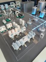 Échelle architecturale de machines industrielles de lumières fluides modèle d'équipement