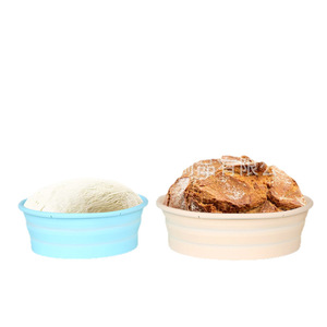 <b>Silicone</b> Folding Bread Fermentation Basket Round <b>Baking</b> Mold For DIY Artisan Bread Making - Product Image 1