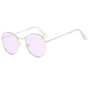 Retro <b>Round</b> <b>Frame</b> Sunglasses Women UV400 Metal Full <b>Frame</b> Candy Colors Ocean Lens Fashion Trend - Product Image 5