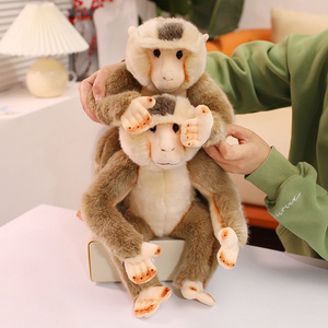 Oreiller en peluche doux et réalistes en forme de babouin, jouet en peluche super doux, figurine en coton PP rembourré, brodé pour un <span class=keywords><strong>anniversaire</strong></span> - Product Image 4