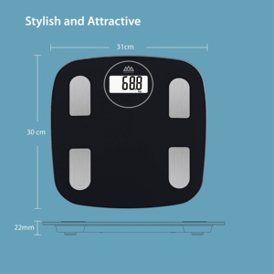 Intelligente Körperanalysewaage 18 Messwerte 180kg Bluetooth BMI Körperfett-Analysator Digitale Badezimmerwaage OEM ODM - Product Image 3