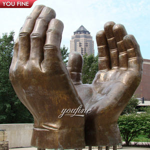 Escultura grande al aire libre Color bronce mano gigante estatua de <span class=keywords><strong>Dios</strong></span> - Product Image 4