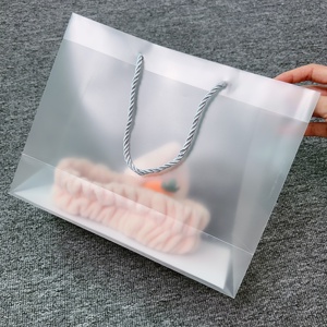 กระเป๋าโท้ทพลาสติกใสกันน้ำกระเป๋าถือพิมพ์ลายสำหรับของขวัญ - Product Image 1