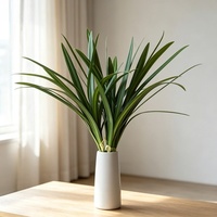 Künstliche Dendrobium-Orchideenblätter, Clivia-Gladiolen – Schnittblumen, dekorative Akzente, Fotografie-Requisiten aus PVC