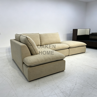 OAKEN Meubles de salon de luxe, canapé nuage en tissu lin personnalisé, coussin moelleux, ensemble de meubles de salon, fabrication américaine