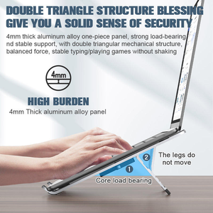 Support portable pliable et réglable pour ordinateur portable 11-17 pouces, support pour tablette avec support pour Macbook Pro, nouveau produit - Product Image 2