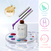 JTING Unique Nouvelles bouteilles bouchons de couleur 24 couleurs réfléchissant disco gel collection ensemble boîte Super brillant réfléchissant disco gel vernis à ongles