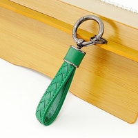 Nouveau porte-clés en cuir personnalisé tendance avec logo de marque imprimé en sérigraphie, design personnalisable - Cadeau durable et écologique