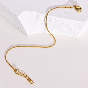 Bracelet Chaîne Serpent en Acier Inoxydable Plaqué Or Style Ins Simple et Tendance - Product Image 2