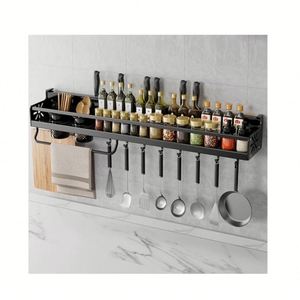 Support mural en acier inoxydable sur mesure pour couteaux et cuillères, idéal pour le rangement des assaisonnements de cuisine - Product Image 1