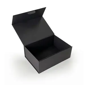 도매 소형 moq 플랩 뚜껑 맞춤형 골판지 상자 리본 마그네틱 클로저 선물 상자 고급 블랙 화이트 단단한 접이식 상자