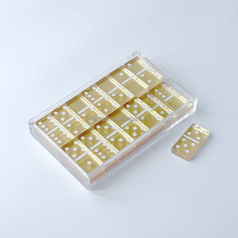 Professional Customized Stylish Lucite Golden Clear