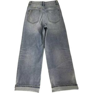 กางเกงยีนส์แฟชั่นปี 2025 ปักเลื่อม ล้างสี กางเกงยีนส์ Y2k กางเกงยีนส์ทรงหลวม กางเกงยีนส์ทรงตรงสั่งทำพิเศษสำหรับผู้หญิง - Product Image 2