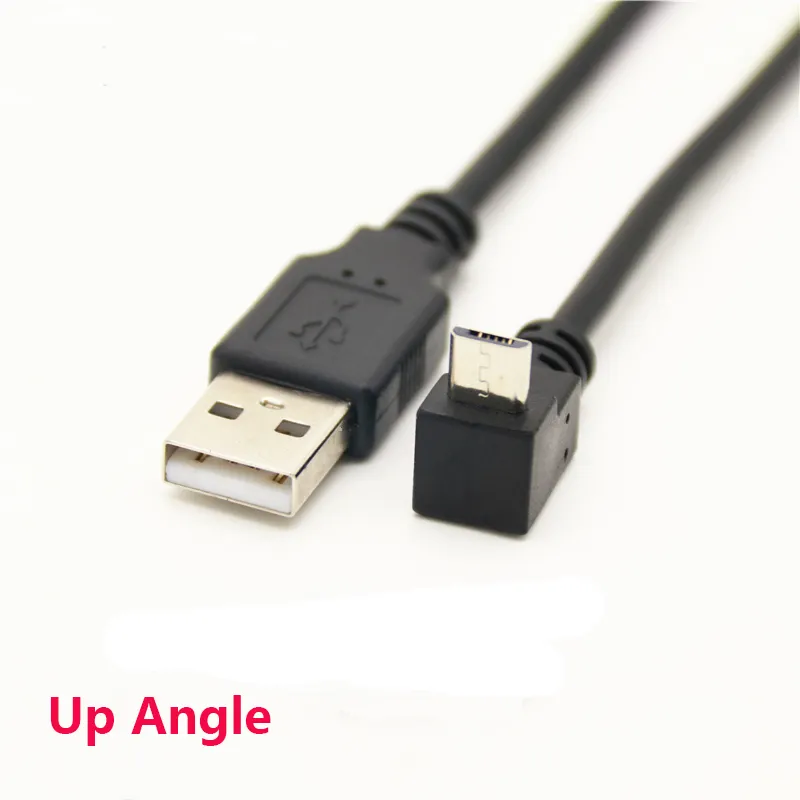 0.25m 0.5m 1m 90 องศาขึ้นลงซ้ายขวามุม Micro-B USB2.0 L การชาร์จข้อมูล cabo USB 2.0 ชาย Micro USB ชายสาย